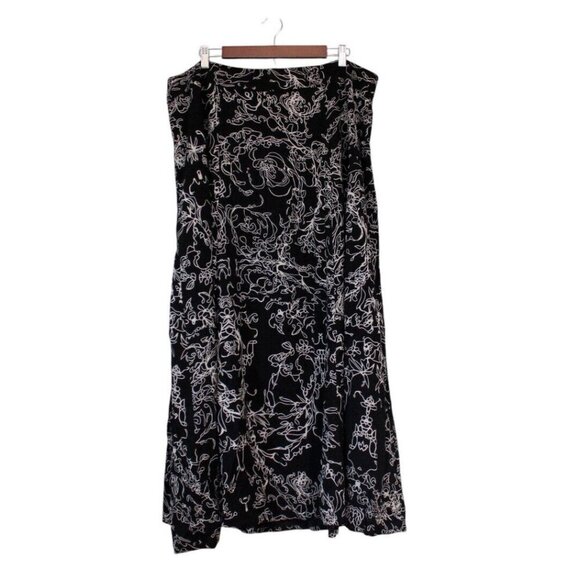 NWOT Soft Surroundings Maxi Skirt Size 2X Black Classic Flowy Career Office Boho - Picture 1 of 12